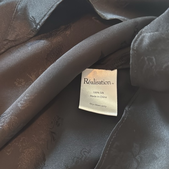 Realisation Par Roxy Dress Black Silk Size XS - Picture 5 of 5